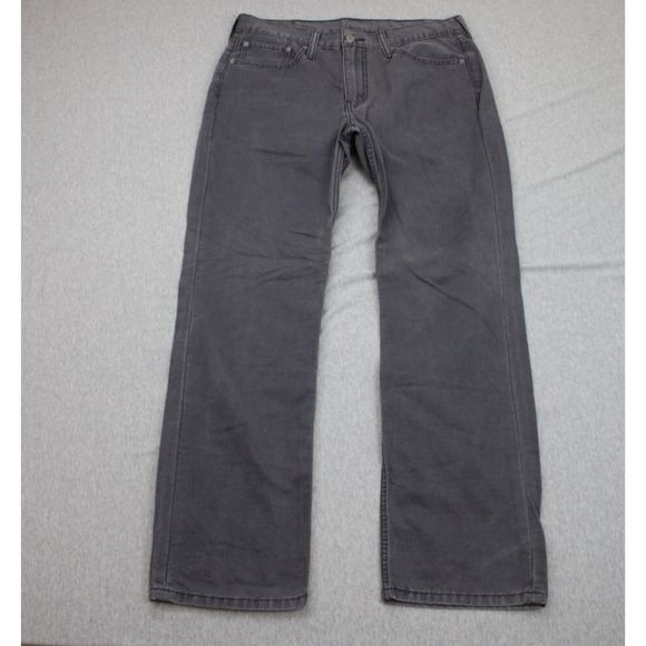 Levi's 514 Jeans Men's 33 X 30 Gray Cotton 5-Pocket Design Mid-Rise Straight Leg